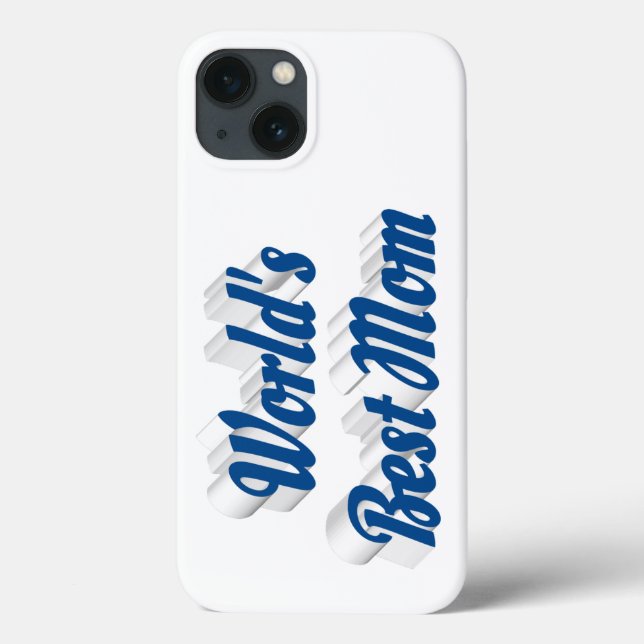 Best mum sea blue text Case-Mate iPhone case (Back)