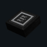Best Mum Silver Frame Gift Box<br><div class="desc">This pretty keepsake box for Mum has the text Best*Mum*Ever in silver grey on a black background. All is framed in a pretty silver coloured block square frame. Elegant,  and easy to customise.</div>