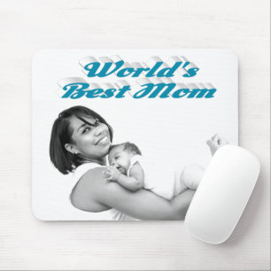 Best Mum sky blue photo Mouse Mat