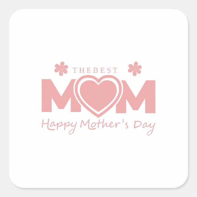 Best Mum Square Sticker (Front)