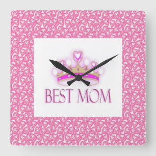 Best Mum Square Wall Clock