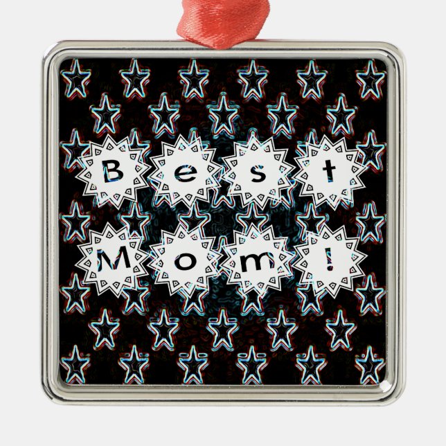 Best Mum Stars in Neon Ornament (Front)