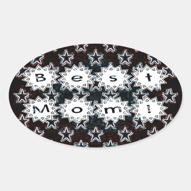 Best Mum Stars in Neon Sticker (Front)
