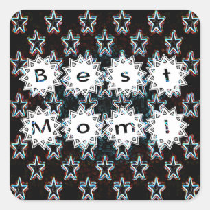 Best Mum Stars in Neon Sticker