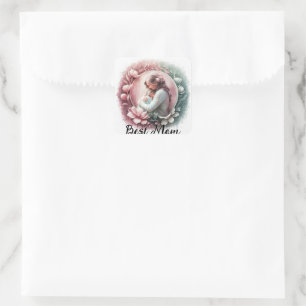 Best Mum stickers in Soft Pastel colours