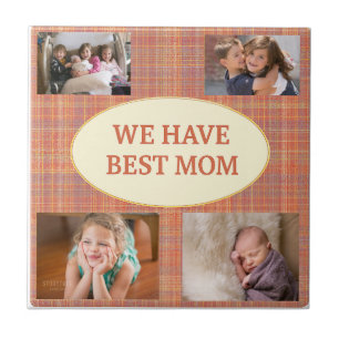 Best Mum Tartan Keepsake Tile