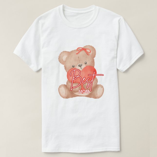 Best Mum- Teddy Bear T-Shirt (Design Front)