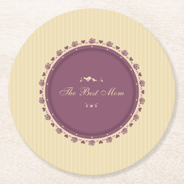 Best Mum Vintage Mother's Day | Coaster (Front)