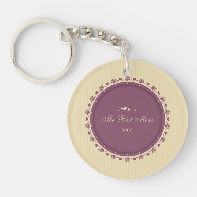 Best Mum Vintage Mother's Day | Keychain (Front)