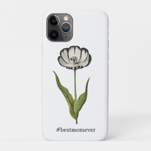 Best Mum Vintage Tulip Luggage Tag iPhone 11 Pro Case