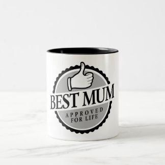 Best mum vintage Two-Tone coffee mug