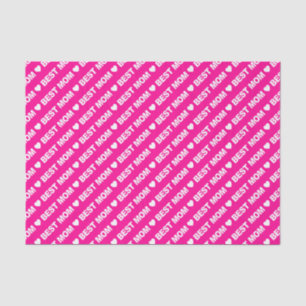 Best Mum White on Hot Pink Tissue Paper
