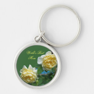 Best Mum Yellow Roses Flower Keychain