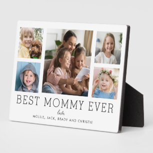 Best Mummy Ever Children 5-Photo Collage Custom Plaque