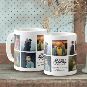 Best Mummy Ever Custom Cute Mum Photo Collage Coffee Mug
