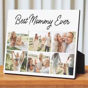 Best Mummy Ever Custom Modern 6 Photo Collage  Plaque
