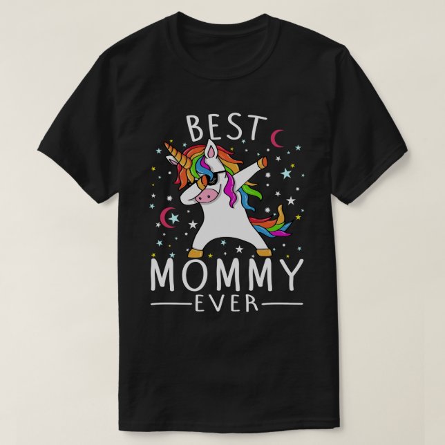 Best mummy Ever Dabbing Unicorn  T-Shirt (Design Front)