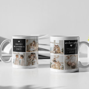 'Best Mummy Ever' Message Custom 7 Photo Collage Coffee Mug