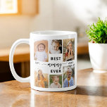 Best Mummy Ever - Mother's Day Photo Collage Coffee Mug<br><div class="desc">Celebrate your mummy with the "Best Mummy Ever" Mother's Day Photo Collage Coffee Mug. This personalised mug features a beautifully arranged collage of cherished photos, capturing special moments and memories. The heartfelt message "Best Mummy Ever" adds a loving touch. Crafted from high-quality ceramic, it’s both microwave and dishwasher safe, ensuring...</div>