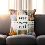 Best Mummy Ever - Mother's Day Photo Collage Cushion<br><div class="desc">Celebrate your mummy with the "Best Mummy Ever" Mother's Day Photo Collage Throw Pillow. This personalised pillow features a beautifully arranged collage of cherished photos, capturing special moments and memories. The heartfelt message "Best Mummy Ever" adds a loving touch. Made from high-quality, soft, and durable fabric, it offers both comfort...</div>