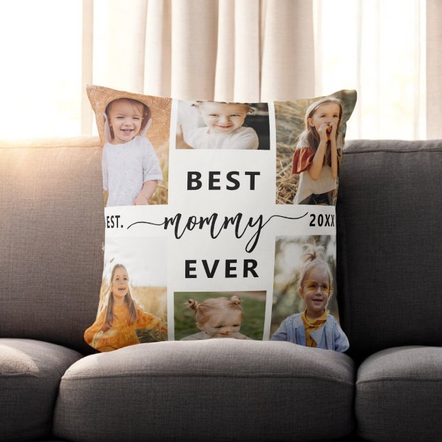Best Mummy Ever - Mother's Day Photo Collage Cushion (Creator Uploaded)