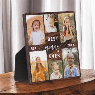 Best Mummy Ever - Mother's Day Wood Photo Collage Plaque