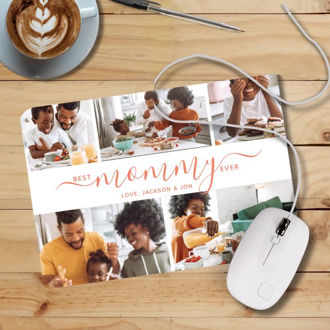 Best Mummy Ever Photo Collage Mother's Day Gift Mouse Mat (Creator Uploaded)