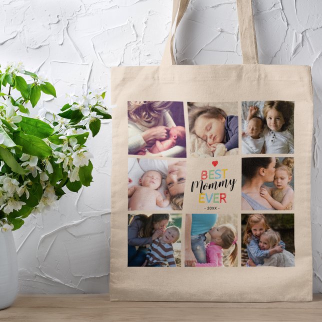 Best Mummy Ever Photo Collage Tote Bag (Creator Uploaded)