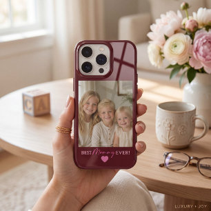 Best Mummy Ever Photo Pink Heart Phone Case