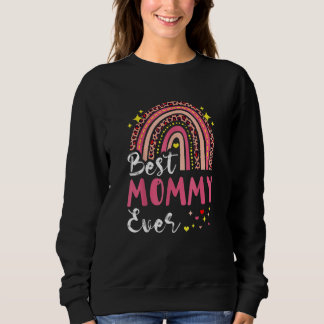 Best Mummy Ever  Pink Leopard Mum Funny Mother's D Sweatshirt