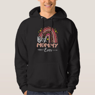 Best Mummy Ever Rainbow Leopard Plaid Mother's Day Hoodie