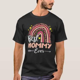 Best Mummy Ever Rainbow Leopard Plaid Mother's Day T-Shirt