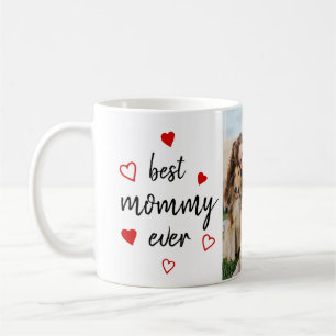 Best Mummy Ever Red Heart No Photo Mother's Day Coffee Mug