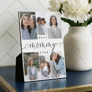 Best Mummy Ever Script 6 Photo Collage Keepsake Plaque