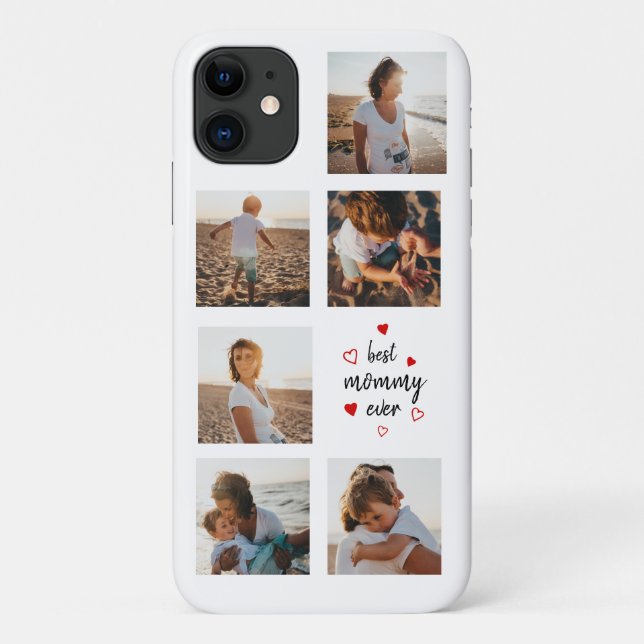 Best Mummy Ever Script Photo Collage Mother's Day Case-Mate iPhone Case (Back)
