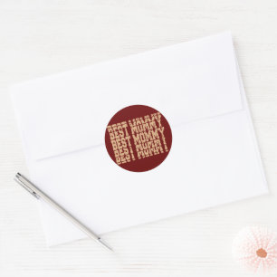Best Mummy, mother's day Classic Round Sticker