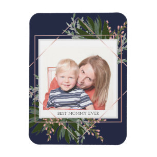Best Mummy Mother's Day Floral Personalised Photo Magnet