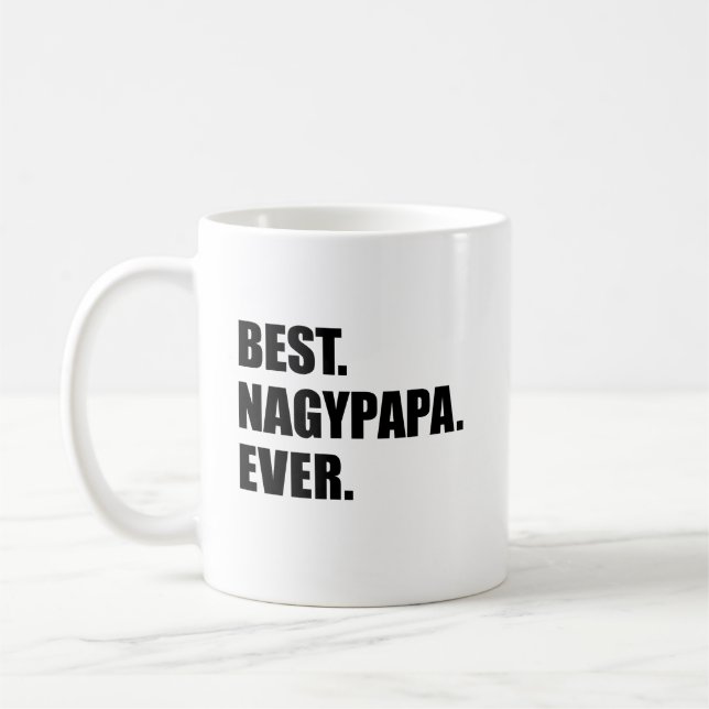 Best Nagypapa Ever Hungarian Grandfather Coffee Mug (Left)