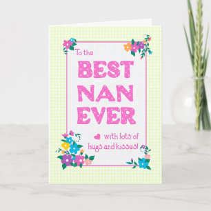  Best Nan Ever Mother's Day Hugs and Kisses Card