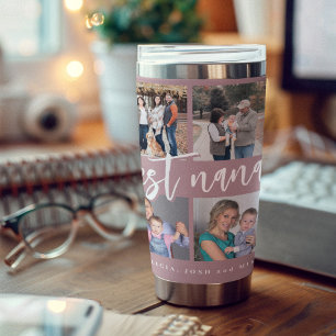Best nana 10 photo collage personalised grandma insulated tumbler