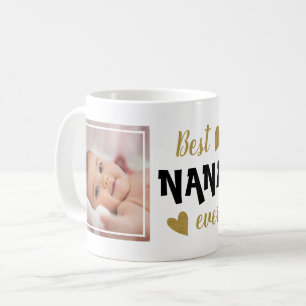 Best Nana Ever 2 Photo Black And Gold Coffee Mug