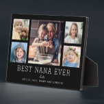 Best Nana Ever 5-Photo Collage Keepsake Custom Plaque<br><div class="desc">Simple and clean design lets your family photos shine on this Best Nana Ever plaque. A large photograph in the centre with two smaller photos on either side let you insert your own photos easily. Best Nana Ever is written in a large modern font. Two lines below let you complete...</div>