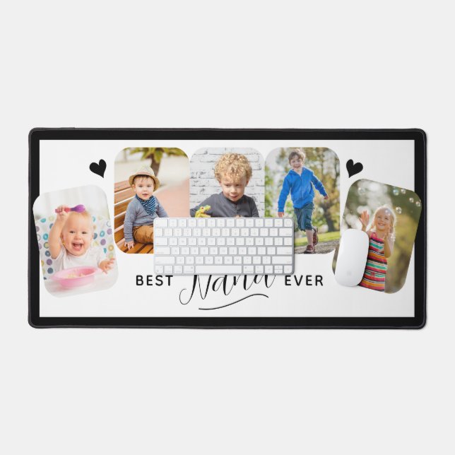 Best Nana Ever Calligraphy 5 Photo Desk Mat (Keyboard & Mouse)