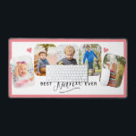 Best Nana Ever Calligraphy 5 Photo Desk Mat<br><div class="desc">This grandparent desk mat provides space for 5 photos, allowing users to showcase their favourite pictures of their grandchildren. The design features a modern style calligraphy that reads: “Best Nana Ever” and is accented with touches of a light peach colour. The desk mat’s modern style calligraphy adds an elegant touch...</div>