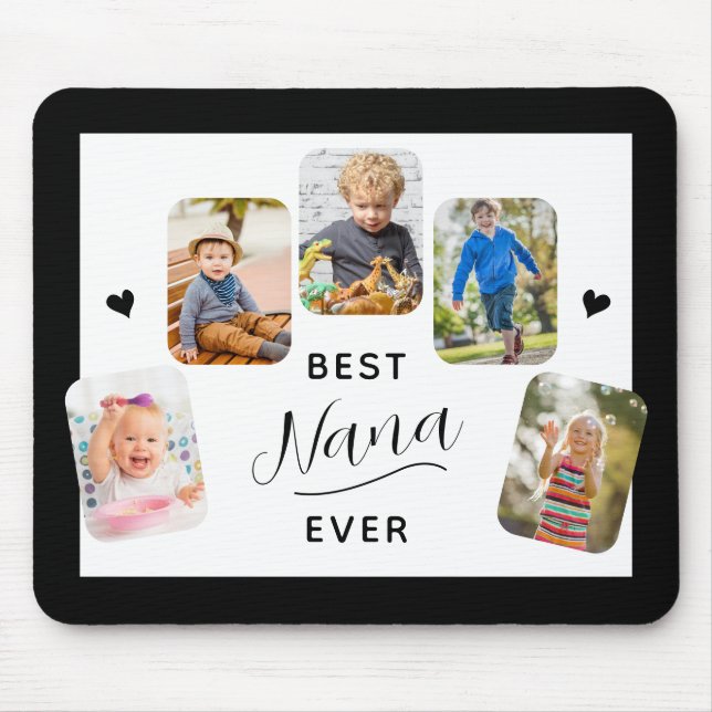 Best Nana Ever Calligraphy 5 Photo Mouse Mat (Front)