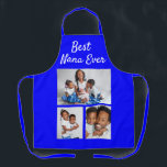 Best Nana Ever Custom Photo Collage Template Apron<br><div class="desc">A great grandmother gift. Let her know she's the best and include three family photos that she will treasure and love showing off. Change the text and the photos in just a few minutes. Super thoughtful for her birthday or a Christmas gift.</div>