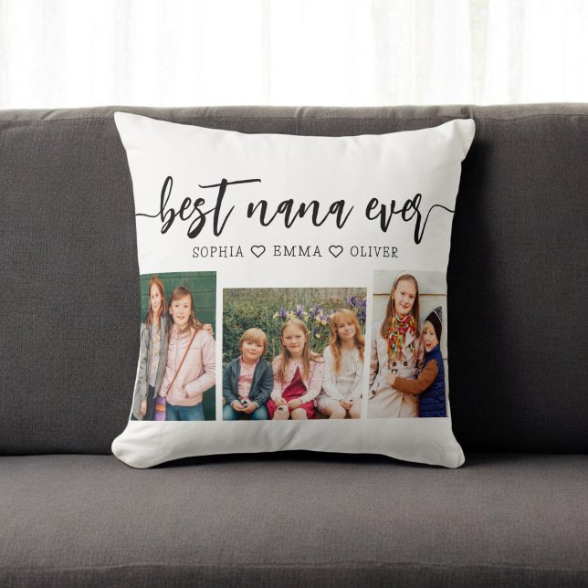 Best NaNa Ever - Grandchildren Photo Collage Cushion (Creator Uploaded)