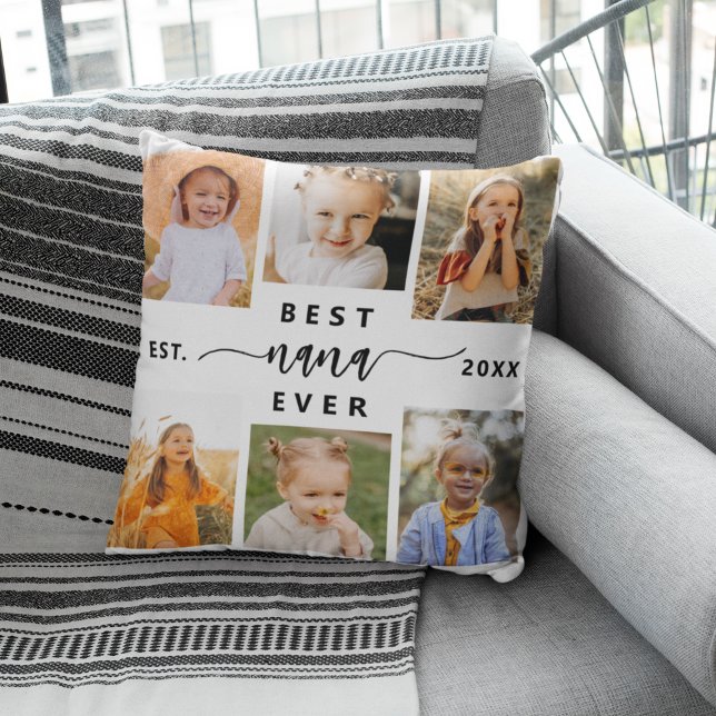 Best NaNa Ever - Grandchildren Photo Collage Cushion (Creator Uploaded)