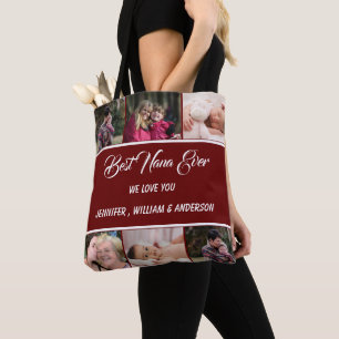 Best Nana Ever Grandchildren Photo Collage Names T Tote Bag