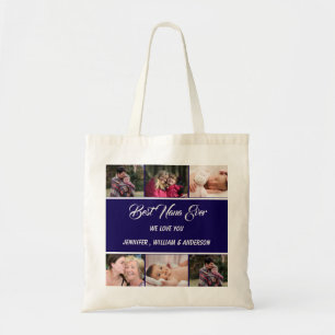 Best Nana Ever Grandchildren Photo Collage Names Tote Bag